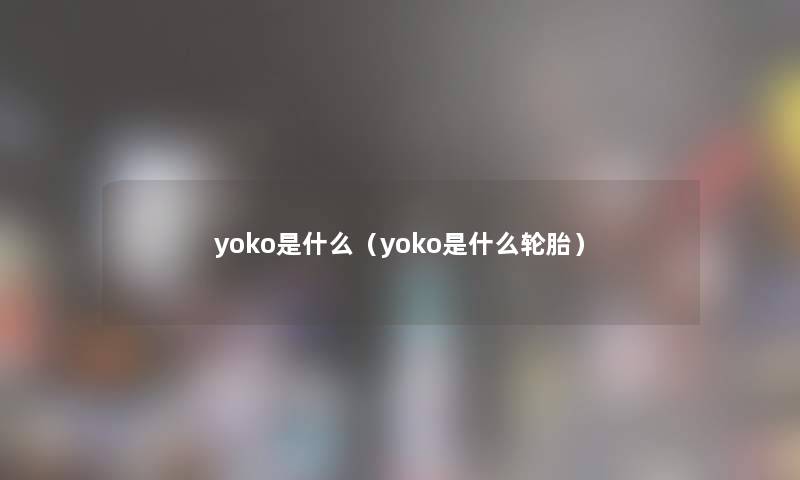 yoko是什么（yoko是什么轮胎）