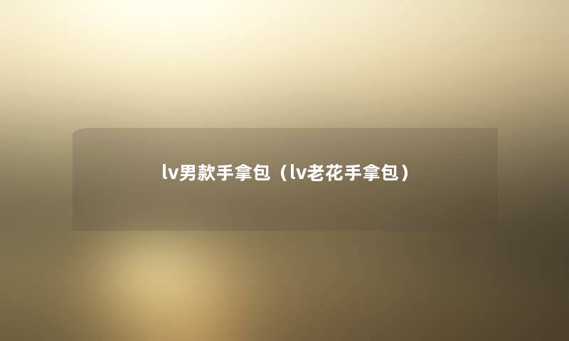 lv男款手拿包（lv老花手拿包）